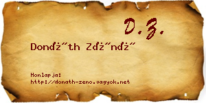 Donáth Zénó névjegykártya